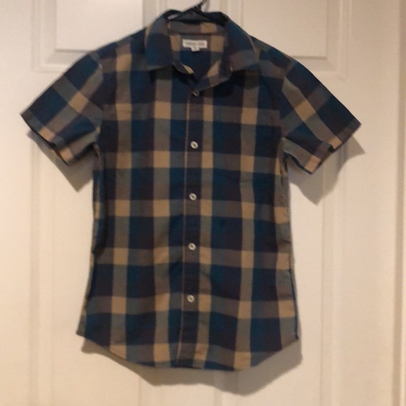 Three Boys Short Sleeve Button Down with Collar 10 / 12 - Picture 6 of 8